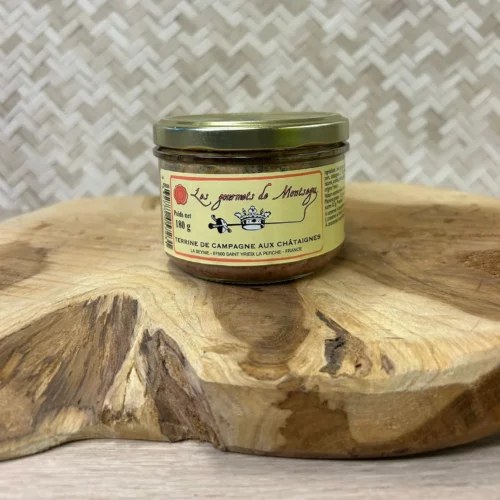 Bocal de Terrine de campagne châtaignes artisanal