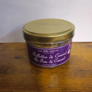 Rillettes de canard au foie de canard en bocal