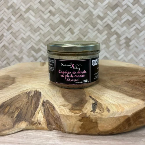 Caprice de dinde au foie de canard 180 gr tranché, saveurs raffinées