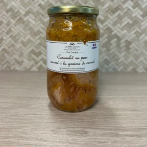 Cassoulet au porc 780gr en bocal, cuisiné à la graisse de canard