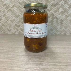 Chili de bœuf 780gr en bocal, recette artisanale du Limousin