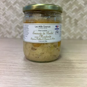 Émincés poulet moutarde 380 gr avec sauce crémeuse et légumes oubliés