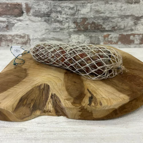 Rosette de Lyon 500 gr tranchée – saucisson sec traditionnel sur planche
