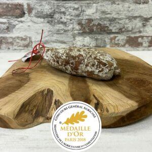 Saucisson sec d’Auvergne IGP à l’ancienne VPF 370 gr, charcuterie artisanale auvergnate