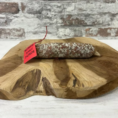 Saucisson à l’autruche tranché et prêt à déguster