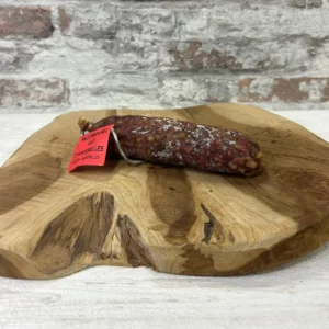 Saucisson aux Chanterelles tranché et champignons