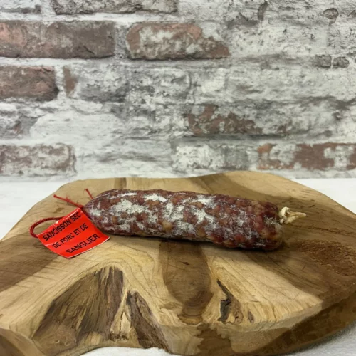 Saucisson au sanglier 150 g en boyau naturel, goût gibier