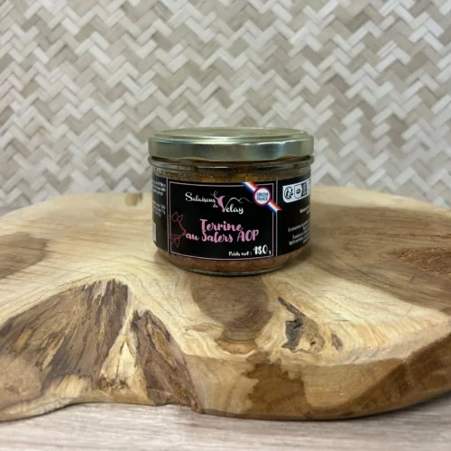 Terrine au Salers AOP 180 gr, charcuterie artisanale au fromage Salers AOP