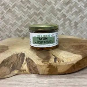 Terrine de faisan au piment d’Espelette artisanale fabriquée dans le Rhône