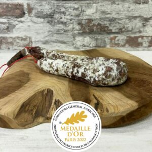 Saucisse sèche d’Auvergne à l’ancienne VPF 350 gr, charcuterie artisanale auvergnate