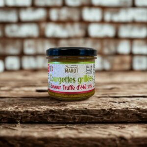Tartinable courgette truffe avec légumes grillés et arôme raffiné.