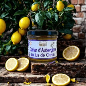 Caviar d’aubergines aux saveurs grillées, citron et piment d’Espelette