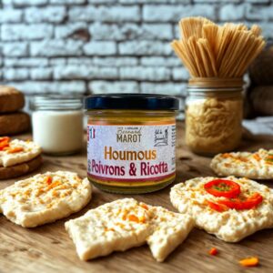 Houmous poivrons & ricotta onctueux et parfumé