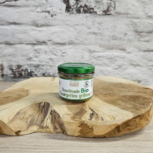 Toastinade BIO aux courgettes grillées, graines et aubergines