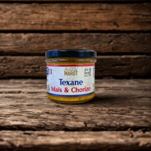 Tartinable maïs chorizo aux saveurs texanes, prêt à tartiner.