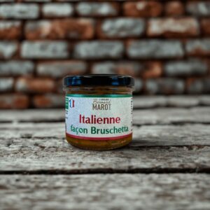 Tartinable italienne façon bruschetta aux tomates et olives vertes.